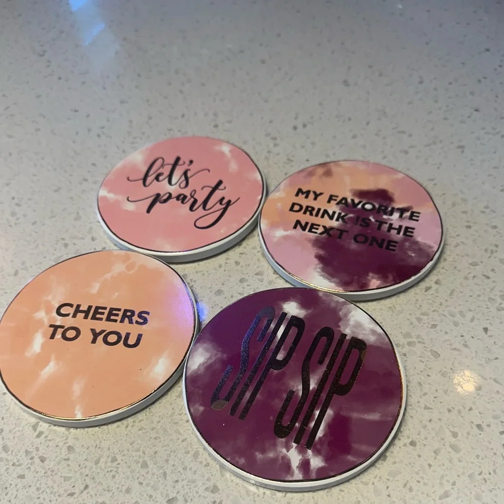 Colorful Party Coasters Set